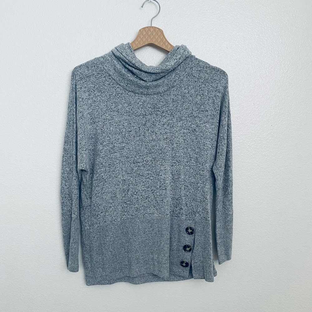 PerSeption Concept Charcoal Cowl Neck Sweater